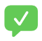 A green review approved icon